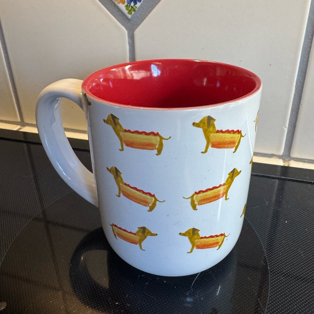 Hot Dawg Dachshund in a Bun Coffee Mug by Roobee